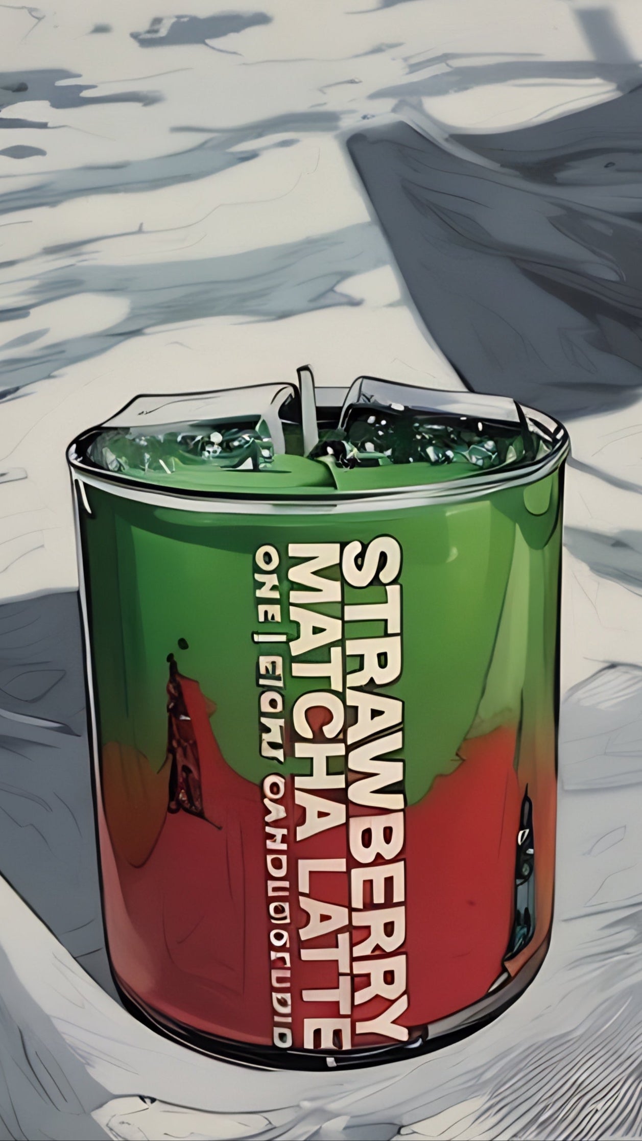 Strawberry Matcha Latte